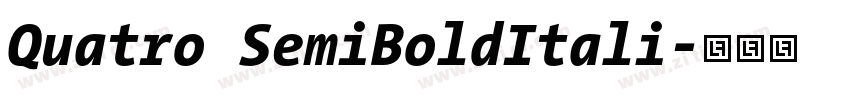 Quatro SemiBoldItali字体转换